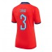 England Luke Shaw #3 Replika Borta matchkläder Dam VM 2022 Korta ärmar